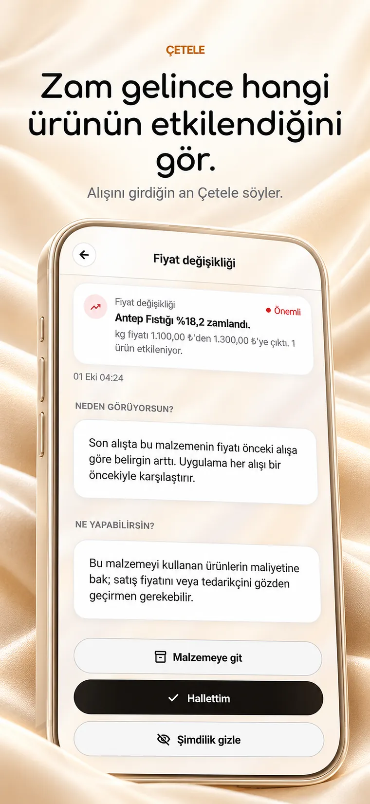 Zam gelince hangi ürünün etkilendiğini gör