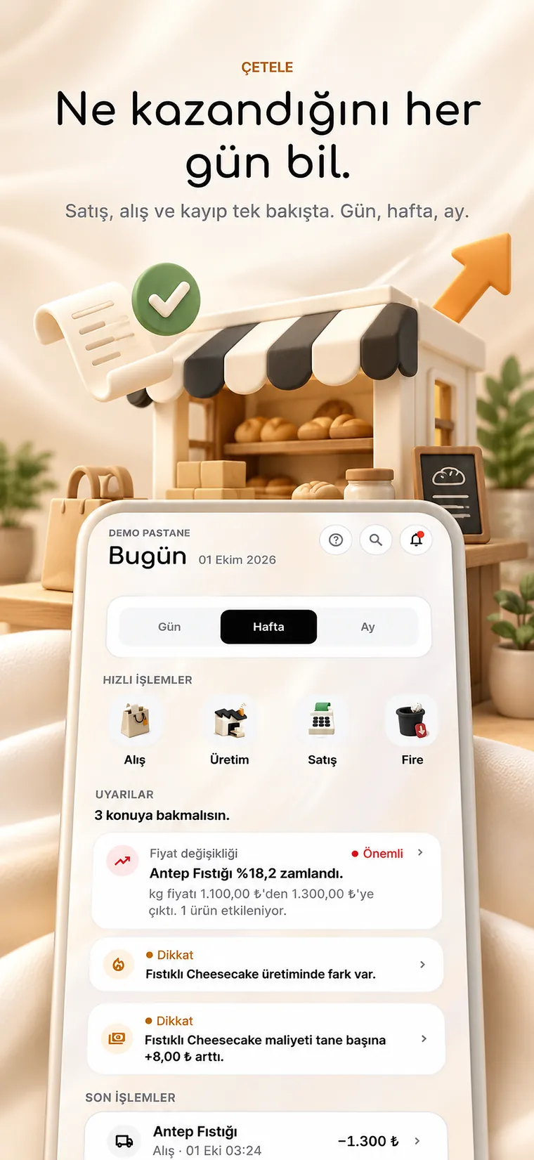 Ne kazandığını her gün bil